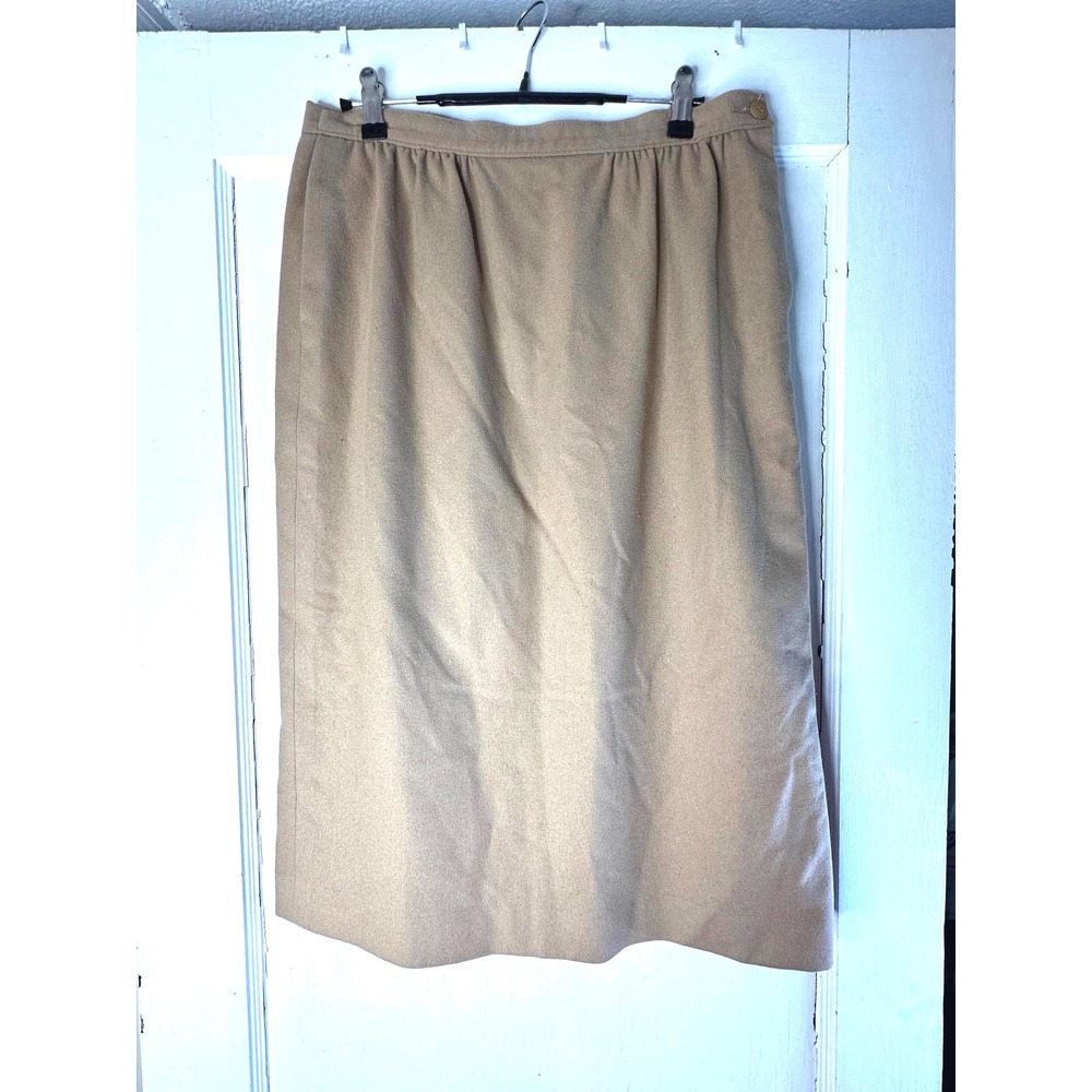 Vintage Pendleton Wool Tan Skirt Size 12